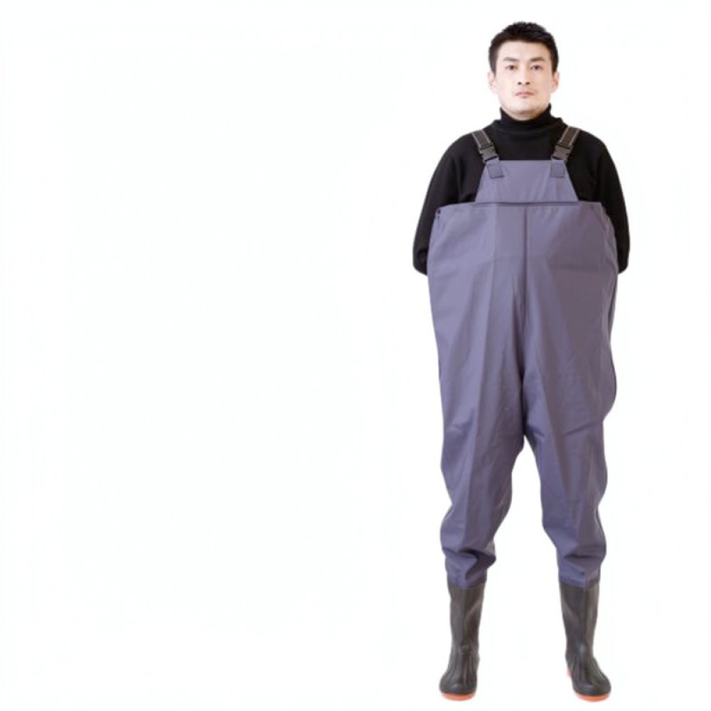 Fishing Pants Waterproof - กางเกงกันน้ำสำหรับตกปลาสำหรับผู้ชาย ทนทาน กันน้ำ PVC สำหรับลุยน้ำ อุปกรณ์สำหรับล่าสัตว์และทำงานกลางแจ้ง