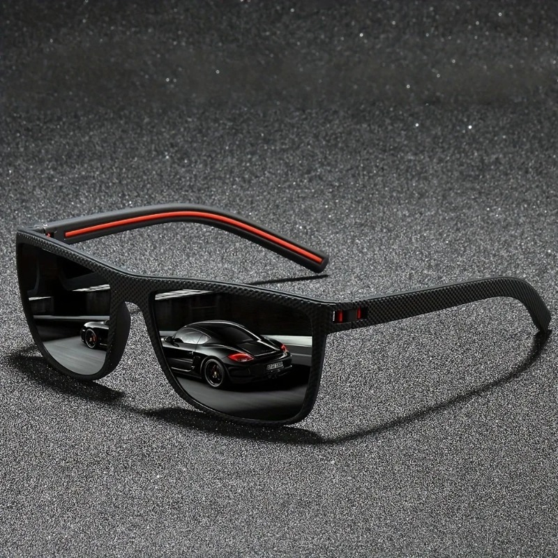 Fishing Sunglasses Polarized - แว่นกันแดดทรงสี่เหลี่ยมสไตล์วินเทจสำหรับปั่นจักรยาน ชายหญิง แบรนด์ดีไซเนอร์ แว่นกันแดดกีฬา แว่นตาขับรถ ตกปลา