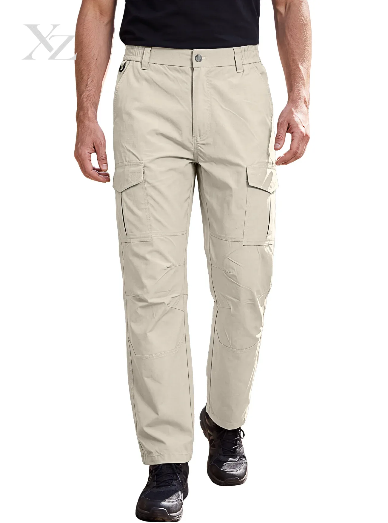 Fishing Pants Waterproof - กางเกงคาร์โก้ผู้ชาย กันน้ำ มีกระเป๋าหลายช่อง สำหรับฤดูใบไม้ผลิและฤดูใบไม้ร่วง 2026 กางเกงลำลองสำหรับกีฬา