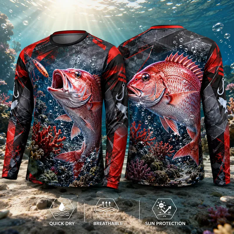 เสื้อเชิ้ตแขนยาวลำลองพิมพ์ลาย  - Fishing Shirt Uv Protection บทวิจารณ์และราคา