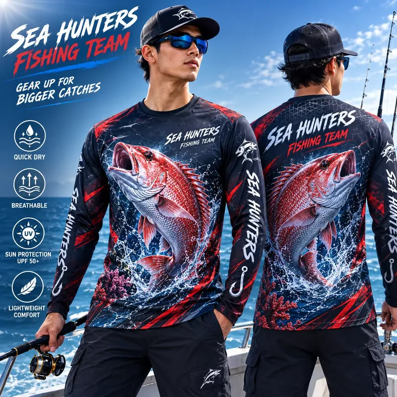 เสื้อเชิ้ตแขนยาวลำลองพิมพ์ลาย  - Fishing Shirt Uv Protection บทวิจารณ์และราคา