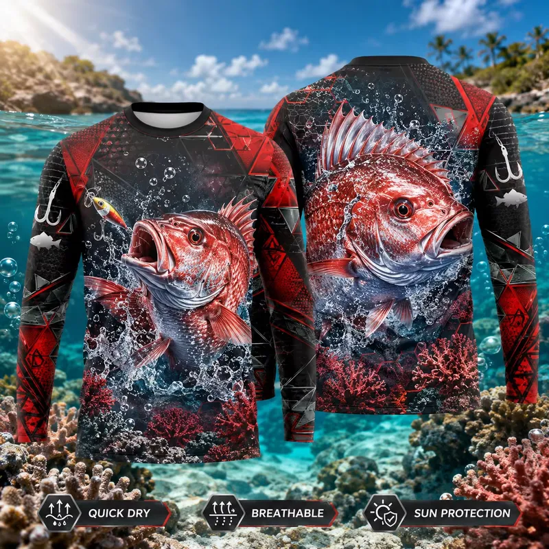 เสื้อเชิ้ตแขนยาวลำลองพิมพ์ลาย  - Fishing Shirt Uv Protection บทวิจารณ์และราคา