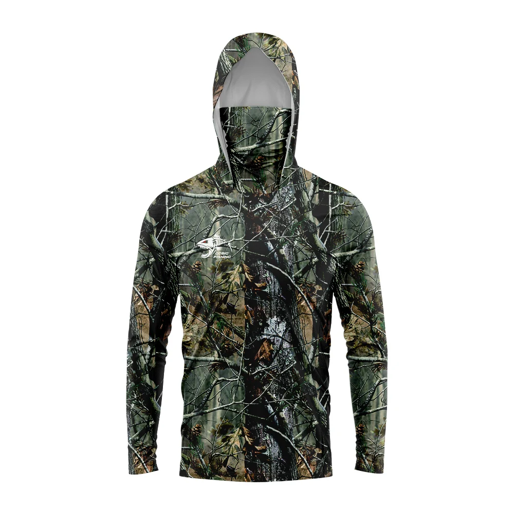 เสื้อฮู้ดตกปลาสำหรับผู้ชาย ลาย - Fishing Mask Sun Protection บทวิจารณ์และราคา