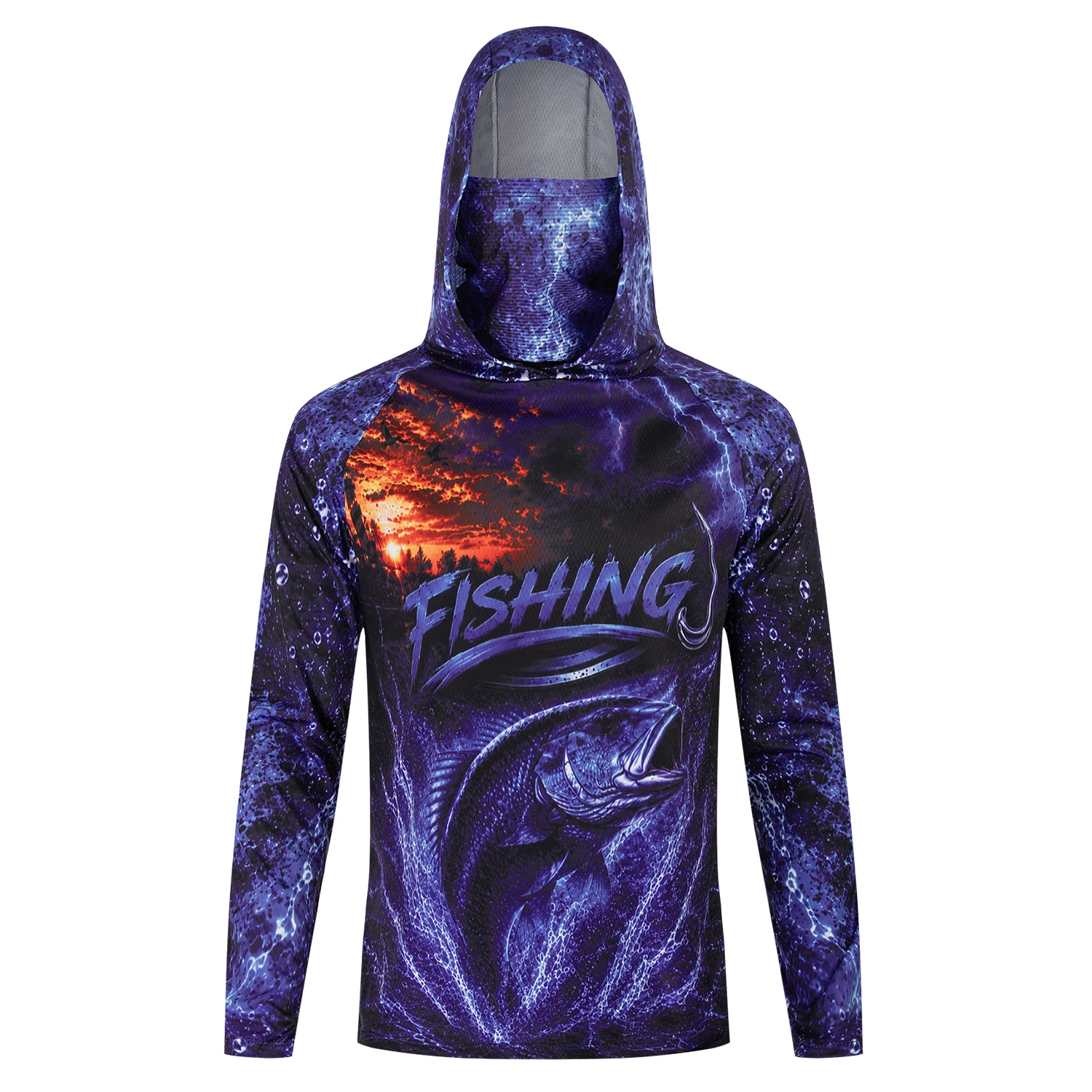 เสื้อตกปลาแขนยาวพิมพ์ลาย 3D ลา - Fishing Shirt Uv Protection บทวิจารณ์และราคา