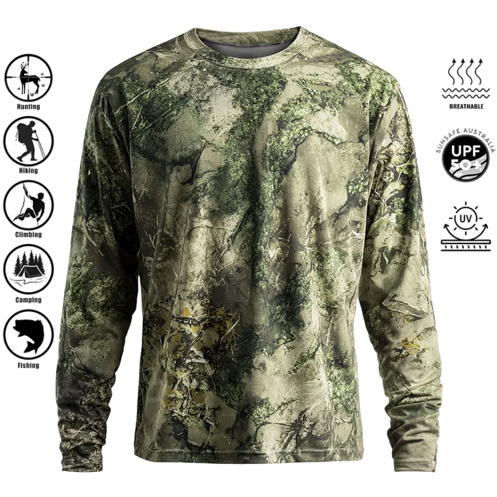 เสื้อยืดแขนยาวผู้ชาย โพลีเอสเต - Fishing Shirt Uv Protection บทวิจารณ์และราคา