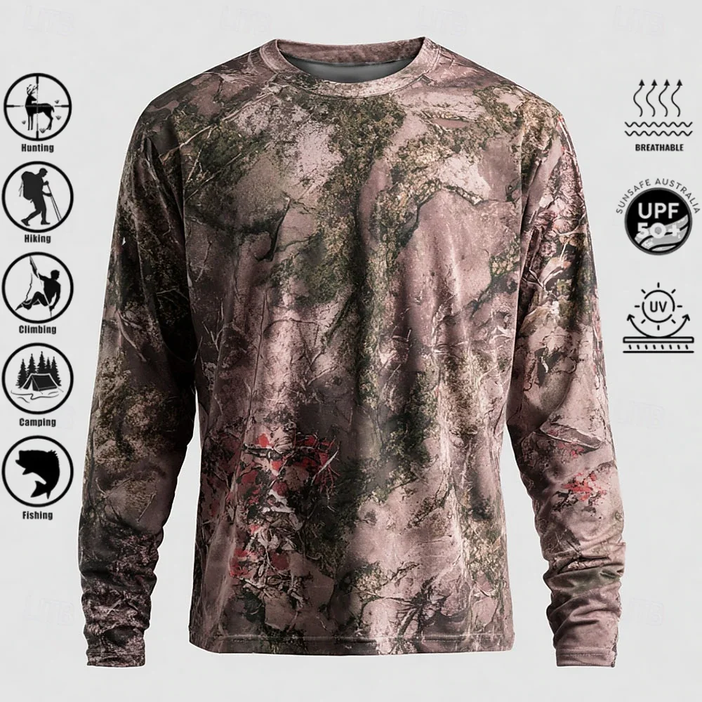 เสื้อยืดแขนยาวผู้ชาย โพลีเอสเต - Fishing Shirt Uv Protection บทวิจารณ์และราคา