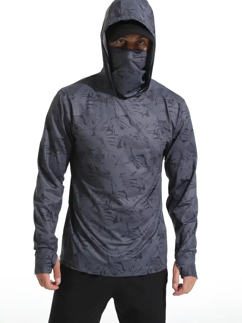 เสื้อตกปลาแบบมีฮู้ดสำหรับผู้ชา - Fishing Shirt Uv Protection บทวิจารณ์และราคา